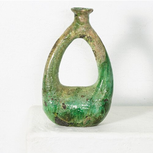 Green Pottery Sculpture